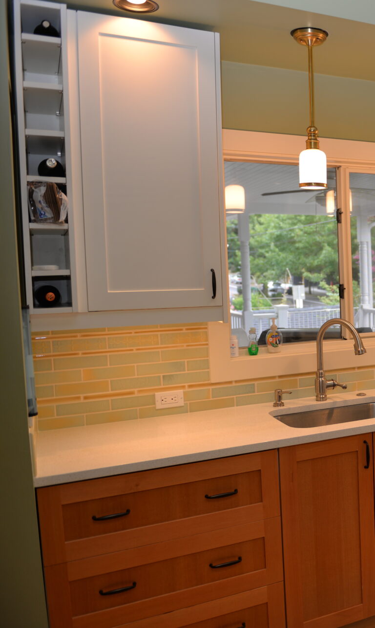 SE 28th White SmartMatte Shaker Dendra door IKEA kitchen upgrade wine rack