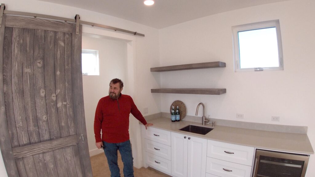 John talking Interior Design - upstairs living space GP - Hatfield New Home Build