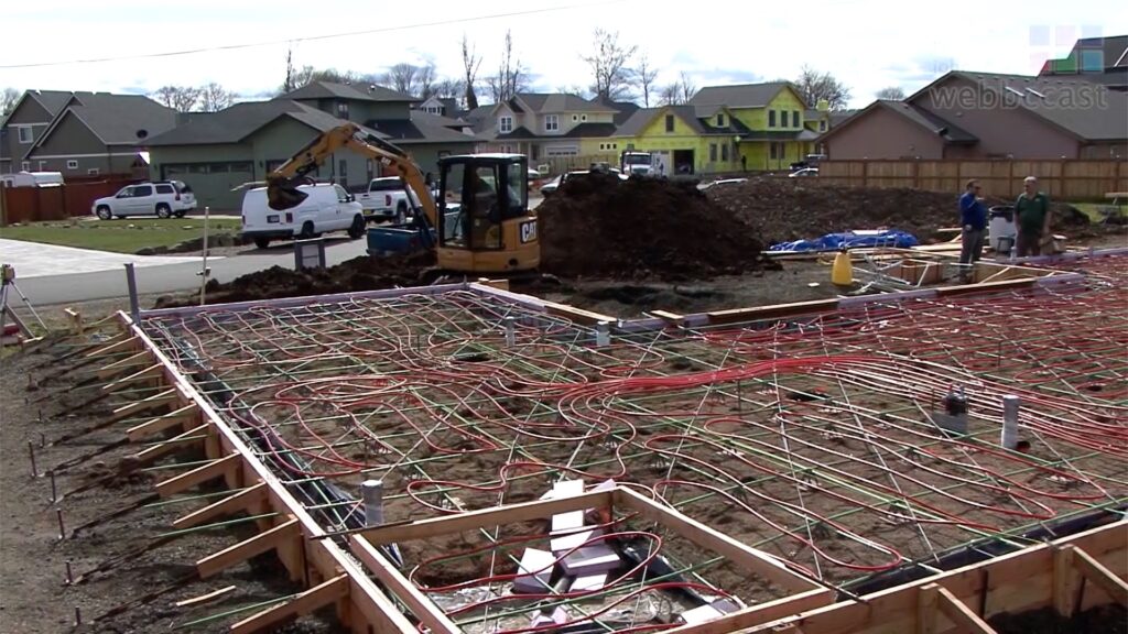 Hatfield New Home Build - Post tension and Radiant Heat setup - Healthy Home Design