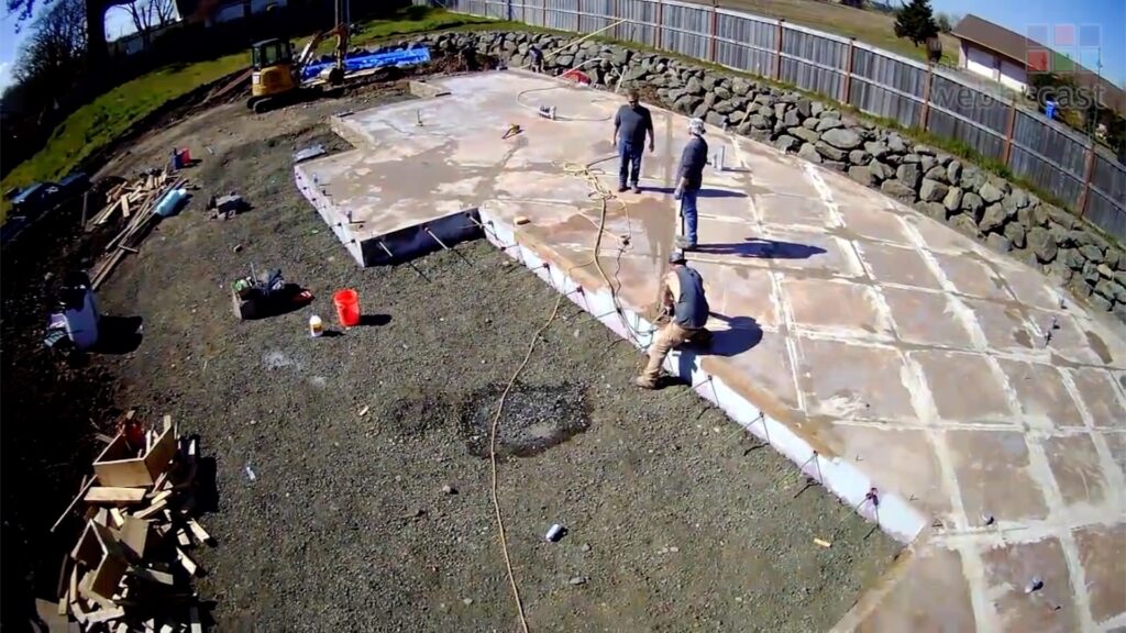 Hatfield - New Home Design and Build - Radiant Heat Post Tension Slab Drone View 1