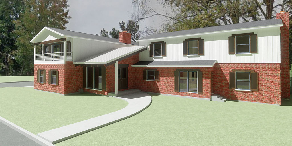 Fair Oaks Remodel and Home Additions 3D Rendering Exterior Front